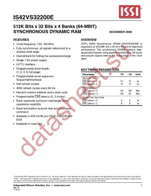 IS42VS32200E-75BL-TR datasheet  